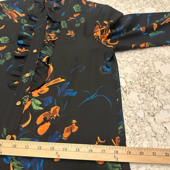 Tory Burch Black Dress with Vibrant Floral Accents - Picture 9 of 15